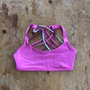 Pink lululemon free to be bra *wild